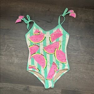 Kids Watermelon One Piece Swimsuit - Pink and Green